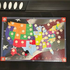 State Series Quarters of USA Collector's Map 1999-2008 Xlarge Vintage Book Album